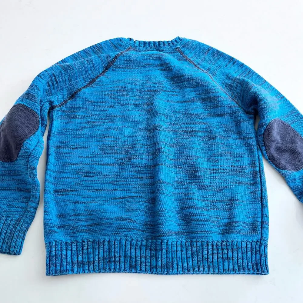 Gymboree boys blue marled cotton sweater size 5-6
